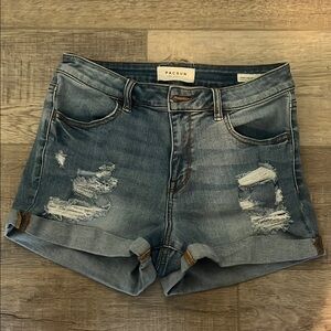 PacSun Super Stretch Shortie Distressed Shorts